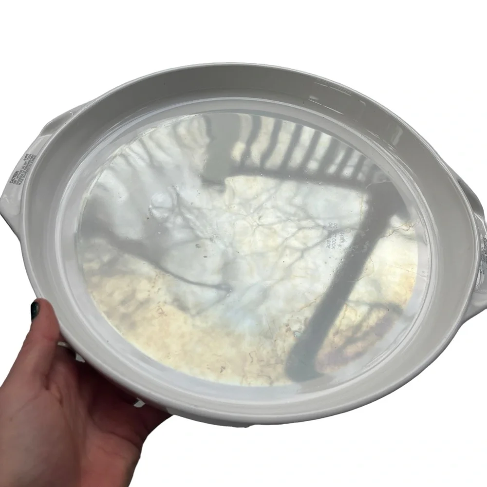 Amana Radarange Microwave Pizza Crisper Amana By Corning White 12in. Round Plate
